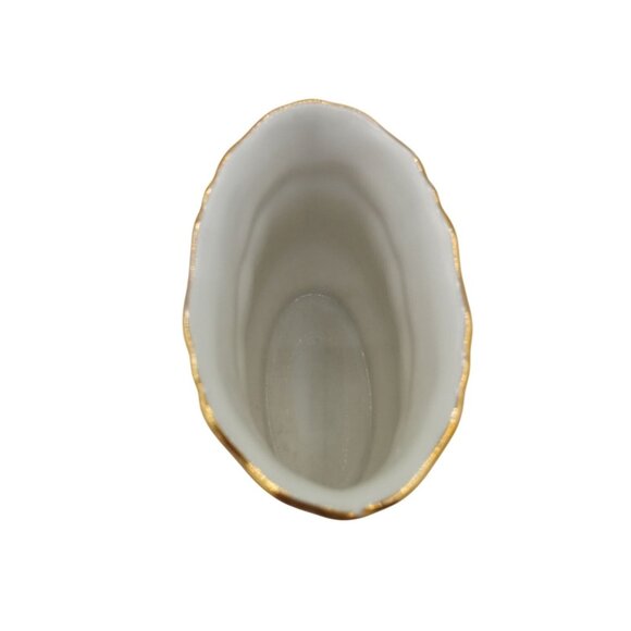 Winterling Germany Cigarette Holder Vanity Dish Gold Trim Rosebud Porcelain - Picture 8 of 15